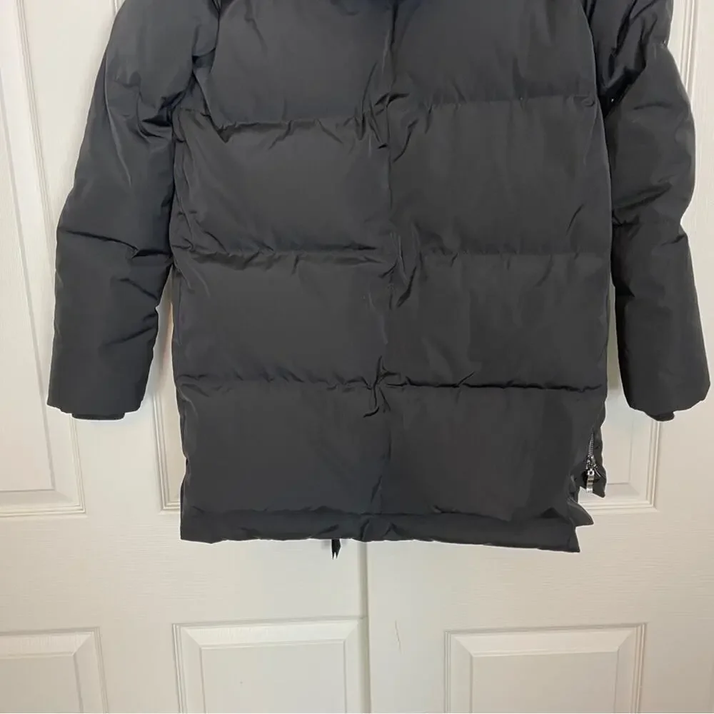 Orolay Thickened Down Black Parka Hooded Puffer Jacket Sz S